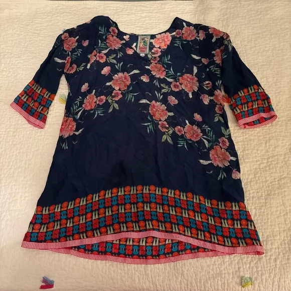 Johnny Was Canvasita floral pattered blouse small - Picture 1 of 7